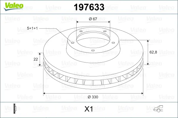 Preis Gesenkt VALEO 197633 - Bremsscheibe