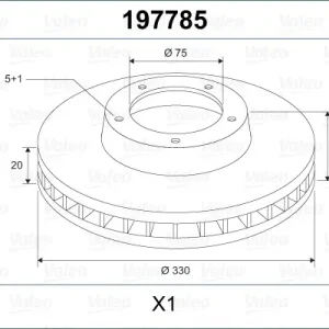 Letzte Chance VALEO 197785 - Bremsscheibe