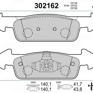 VALEO 302162 - Bremsbelagsatz, Scheibenbremse - FIRST Sonderaktion