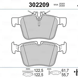 VALEO 302209 - Bremsbelagsatz, Scheibenbremse - FIRST Abverkauf