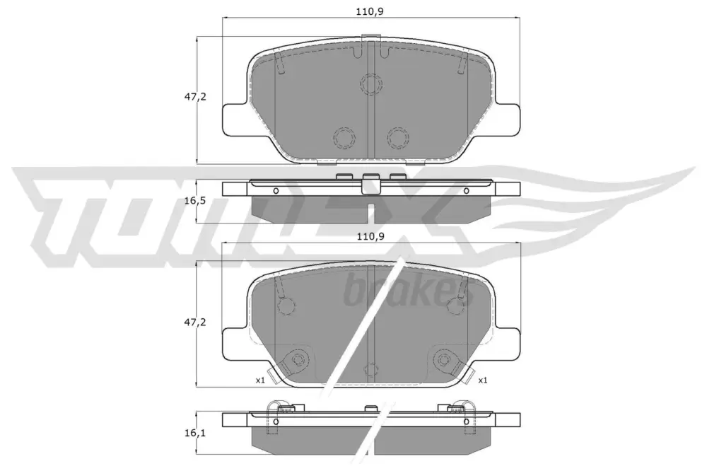 TOMEX Brakes TX 60-06 - Bremsbelagsatz, Scheibenbremse Ausverkauf