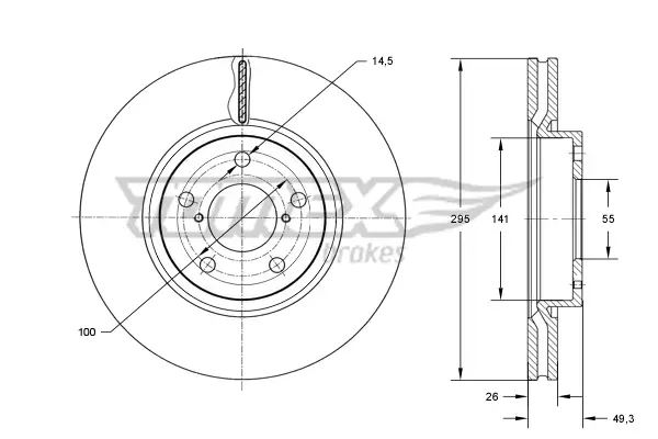 Echt TOMEX Brakes TX 73-25 - Bremsscheibe