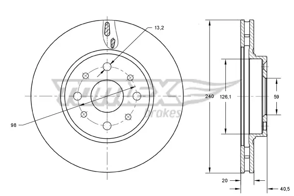 TOMEX Brakes TX 73-73 - Bremsscheibe Günstig