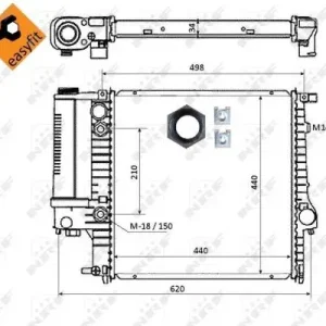NRF 50565 - Kühler, Motorkühlung - EASY FIT Markenprodukt