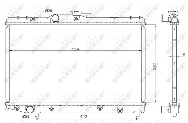 Neue Ware NRF 506725 - Kühler, Motorkühlung - EASY FIT