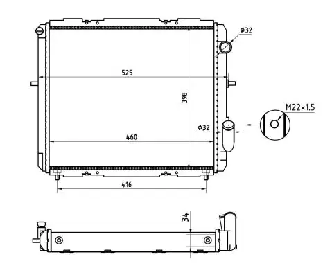 NRF 507345A - Kühler, Motorkühlung - Economy Class Letzte Chance