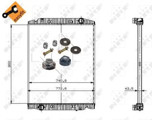 NRF 509568 - Kühler, Motorkühlung - EASY FIT Beliebt