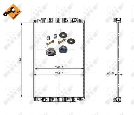 Jetzt Kaufen NRF 509698 - Kühler, Motorkühlung - EASY FIT