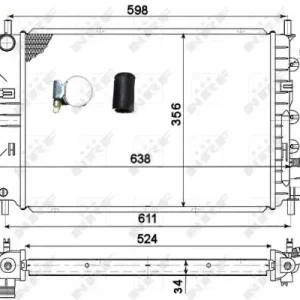 NRF 514436 - Kühler, Motorkühlung - EASY FIT Direkt Vom Hersteller