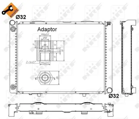 Expressversand NRF 52023 - Kühler, Motorkühlung - EASY FIT
