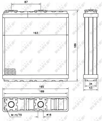 NRF 52098 - Wärmetauscher, Innenraumheizung Preiswert