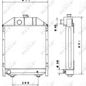 Echt NRF 52208 - Kühler, Motorkühlung - EASY FIT
