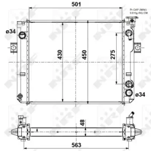 NRF 52296A - Kühler, Motorkühlung Neu