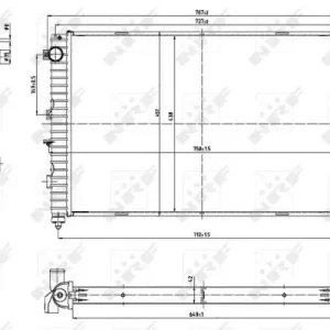 Markenprodukt NRF 53197 - Kühler, Motorkühlung