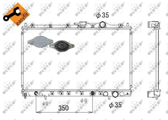 Jetzt Bestellen NRF 53304 - Kühler, Motorkühlung - EASY FIT