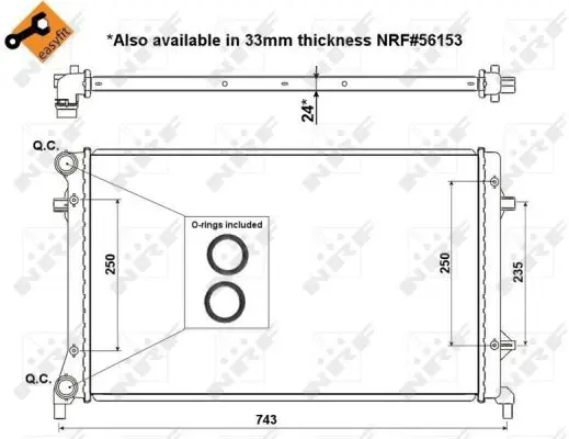NRF 53405 - Kühler, Motorkühlung - EASY FIT Preisknaller