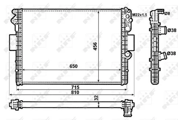 Expressversand NRF 53612 - Kühler, Motorkühlung