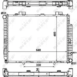 NRF 53784 - Kühler, Motorkühlung - EASY FIT Versand Am Gleichen Tag