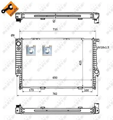 Beliebt NRF 53870 - Kühler, Motorkühlung - EASY FIT
