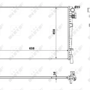 NRF 53901 - Kühler, Motorkühlung Versand Am Gleichen Tag