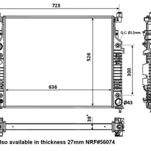 NRF 53936 - Kühler, Motorkühlung Rabatt