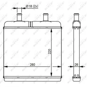 Begrenztes Angebot NRF 54214 - Wärmetauscher, Innenraumheizung