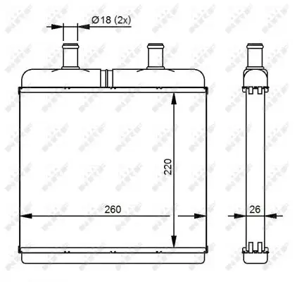 Begrenztes Angebot NRF 54214 - Wärmetauscher, Innenraumheizung