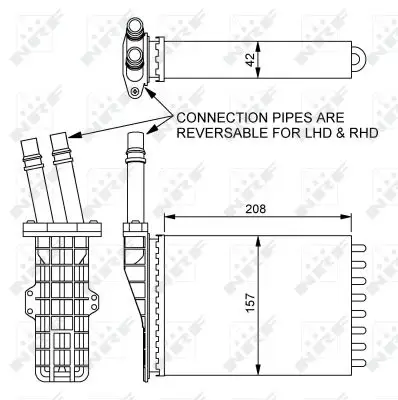 Sichere Zahlung NRF 54245 - Wärmetauscher, Innenraumheizung - EASY FIT
