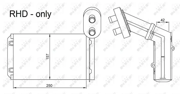 Sonderangebot NRF 54253 - Wärmetauscher, Innenraumheizung