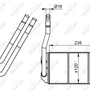 NRF 54263 - Wärmetauscher, Innenraumheizung Garantierte Lieferung