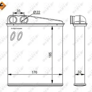 NRF 54271 - Wärmetauscher, Innenraumheizung - EASY FIT Solange Der Vorrat Reicht