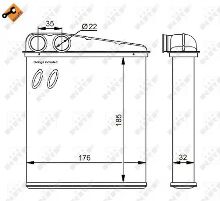 NRF 54271 - Wärmetauscher, Innenraumheizung - EASY FIT Solange Der Vorrat Reicht