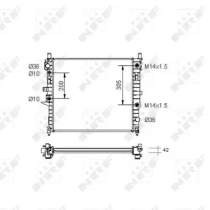Zertifiziert NRF 55336 - Kühler, Motorkühlung - EASY FIT