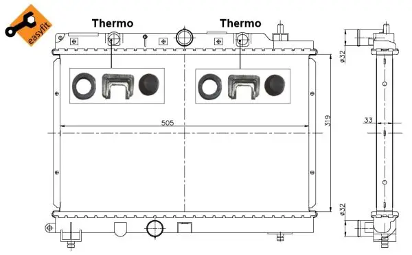 Meistverkauft NRF 55305 - Kühler, Motorkühlung - EASY FIT