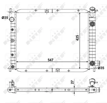 Abverkauf NRF 56028 - Kühler, Motorkühlung - EASY FIT