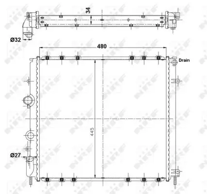 NRF 58075 - Kühler, Motorkühlung - EASY FIT Nur Für Kurze Zeit