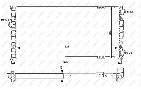 NRF 58095 - Kühler, Motorkühlung Letzte Chance