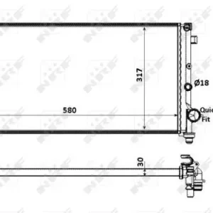 Neuheit NRF 58237 - Kühler, Motorkühlung