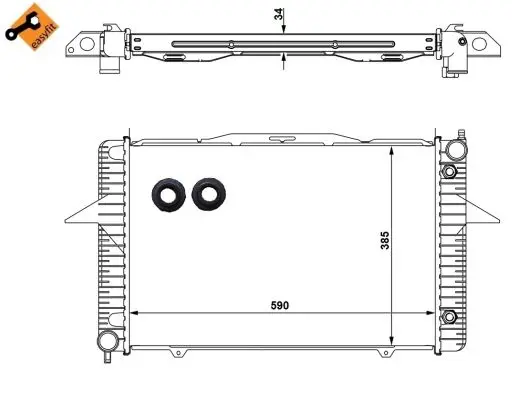 Letzte Chance NRF 58343 - Kühler, Motorkühlung - EASY FIT