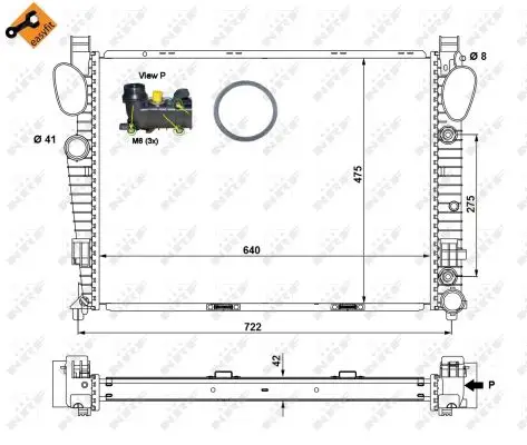 NRF 58366 - Kühler, Motorkühlung - EASY FIT Abverkauf