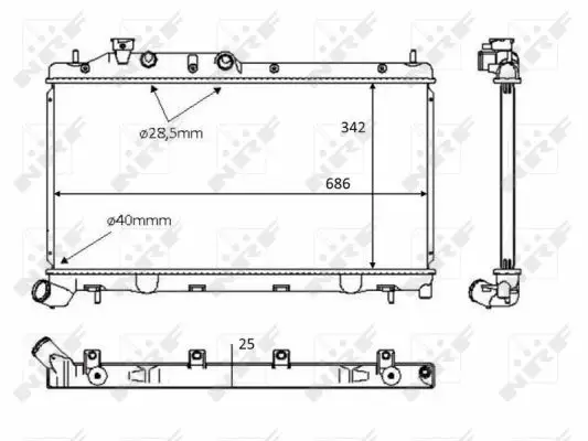 Schneller Versand NRF 58385 - Kühler, Motorkühlung