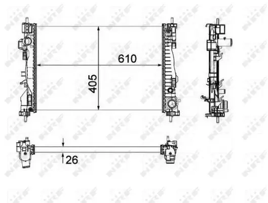 Expressversand NRF 58492 - Kühler, Motorkühlung