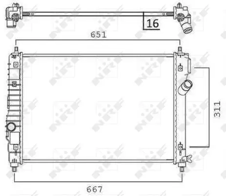 Neu NRF 58505 - Kühler, Motorkühlung