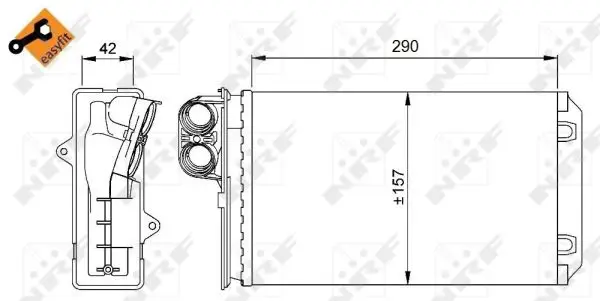 Billig NRF 58639 - Wärmetauscher, Innenraumheizung - EASY FIT