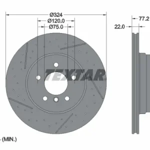 TEXTAR 92295505 - Bremsscheibe - PRO+ Geprüft