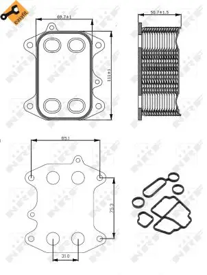 Solange Der Vorrat Reicht NRF 31263 - Ölkühler, Motoröl - EASY FIT
