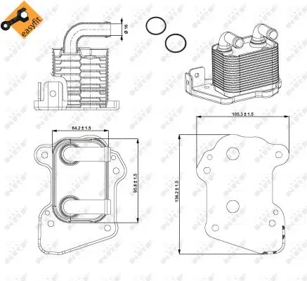 NRF 31345 - Ölkühler, Motoröl - EASY FIT Must-Have