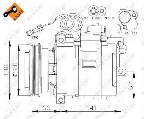 NRF 32104 - Kompressor, Klimaanlage - EASY FIT Preis Gesenkt