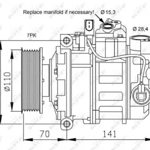 Abverkauf NRF 32613 - Kompressor, Klimaanlage - EASY FIT