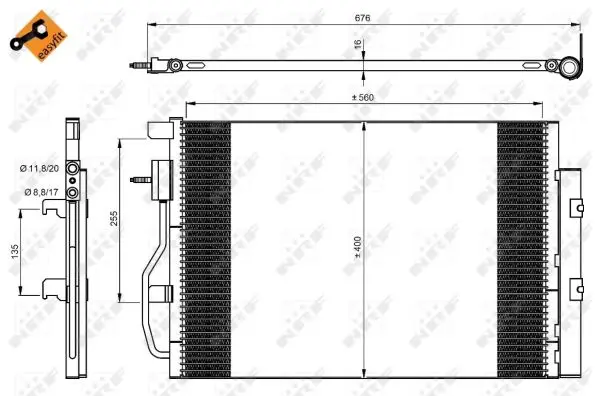 NRF 350044 - Kondensator, Klimaanlage - EASY FIT Sonderaktion